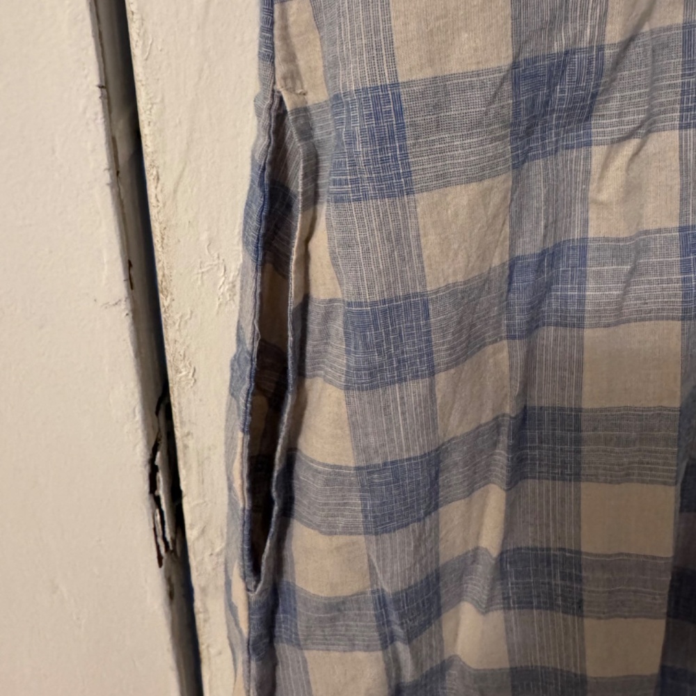 Large Gudrun Sjoden blue & cream gingham dress with embroidery - Picture 7 of 7